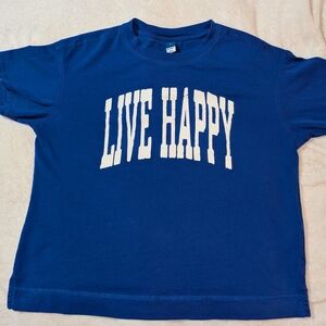 Old Navy Blue 'Live Happy' Short Sleeve Tee